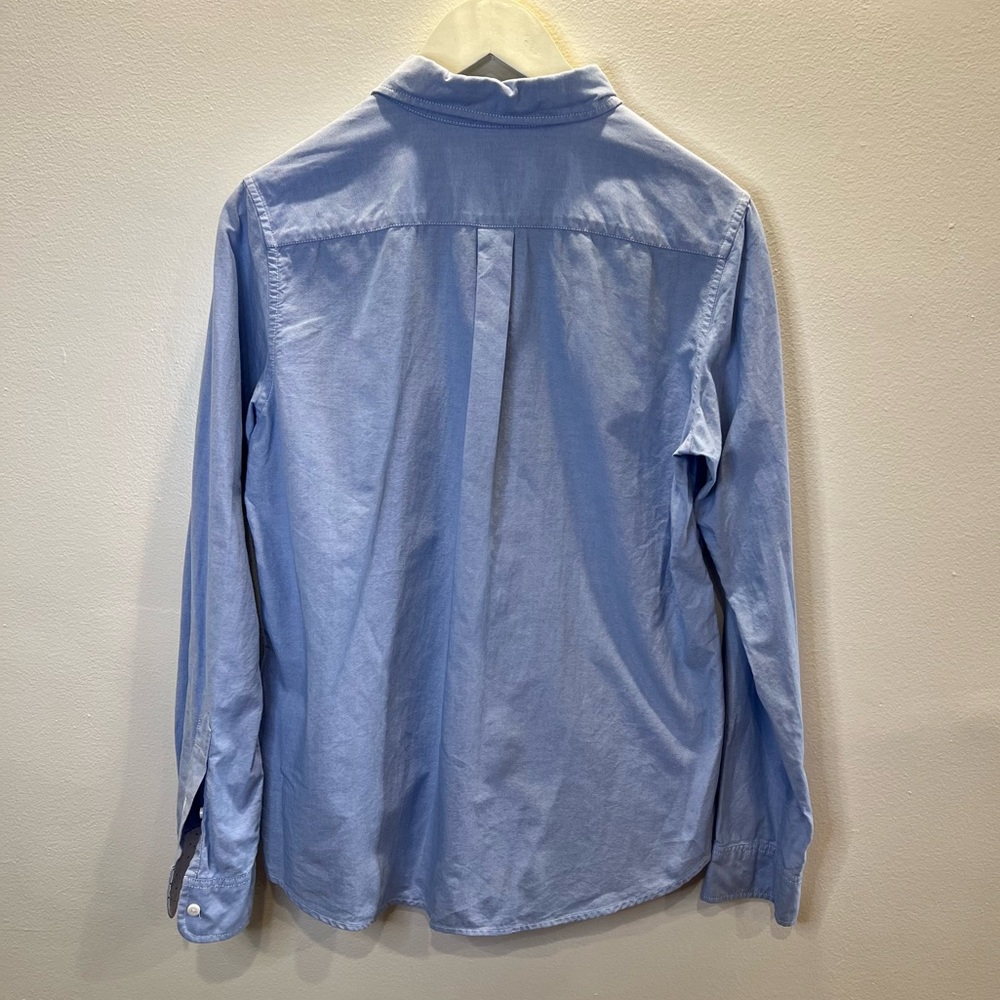 Uniqlo Blue Cotton Oxford‎ Button Down Shirt Size M Women’s Classic Pocket Top - Picture 7 of 12